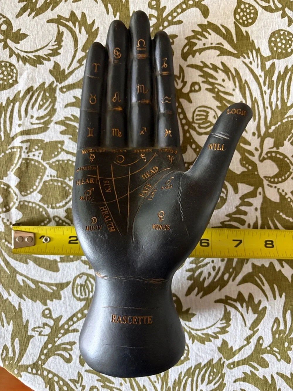 Ashland Black and Gold Palmistry Hand Accent - Picture 5 of 9